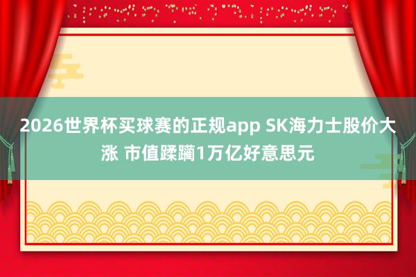 2026世界杯买球赛的正规app SK海力士股价大涨 市值蹂躏1万亿好意思元