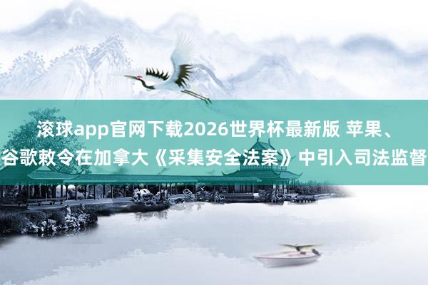 滚球app官网下载2026世界杯最新版 苹果、谷歌敕令在加拿大《采集安全法案》中引入司法监督