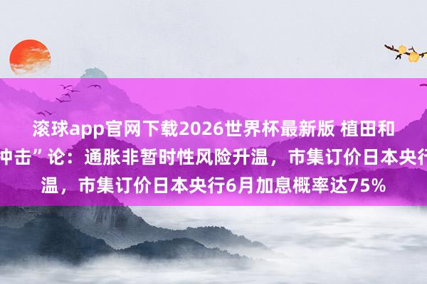 滚球app官网下载2026世界杯最新版 植田和男抛出“第五次油价冲击”论:通胀非暂时性风险升温,市集订价日本央行6月加息概率达75%