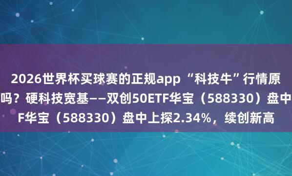 2026世界杯买球赛的正规app “科技牛”行情原因是什么？还能不息涨吗？硬科技宽基——双创50ETF华宝（588330）盘中上探2.34%，续创新高