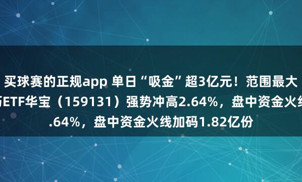 买球赛的正规app 单日“吸金”超3亿元!范围最大港股通讯息技巧ETF华宝(159131)强势冲高2.64%,盘中资金火线加码1.82亿份