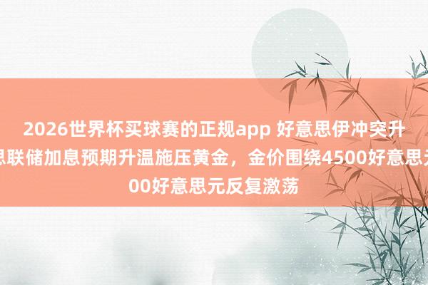 2026世界杯买球赛的正规app 好意思伊冲突升级与好意思联储加息预期升温施压黄金,金价围绕4500好意思元反复激荡