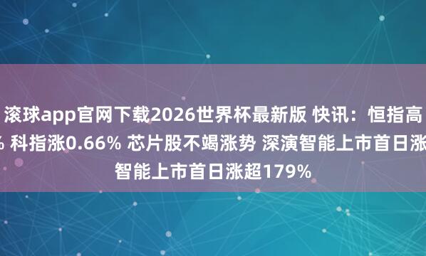 滚球app官网下载2026世界杯最新版 快讯:恒指高开0.04% 科指涨0.66% 芯片股不竭涨势 深演智能上市首日涨超179%