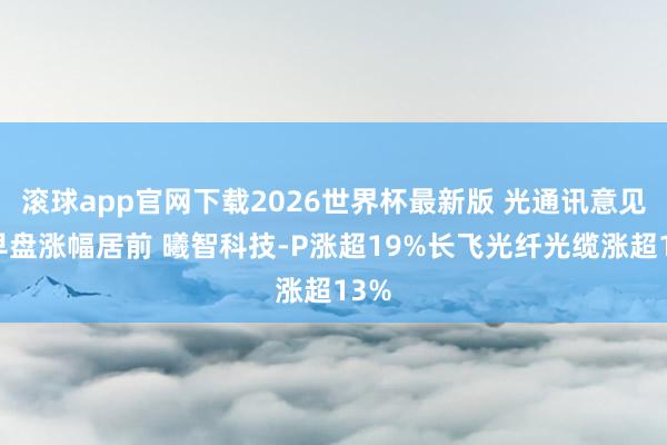 滚球app官网下载2026世界杯最新版 光通讯意见股早盘涨幅居前 曦智科技-P涨超19%长飞光纤光缆涨超13%