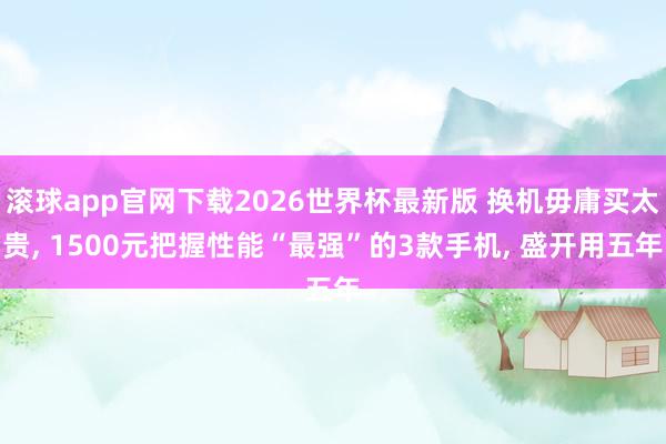 滚球app官网下载2026世界杯最新版 换机毋庸买太贵， 1500元把握性能“最强”的3款手机， 盛开用五年